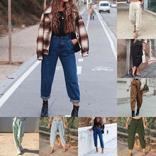 Load image into Gallery viewer, Women's Pants Ladies Casual Solid Pockets Trousers Loose Plus Size P