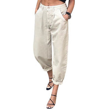 Load image into Gallery viewer, Women's Pants Ladies Casual Solid Pockets Trousers Loose Plus Size P