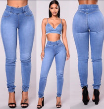 Load image into Gallery viewer, Skinny Jeans Woman Rubber Band Corset Jeans Women&#39;s High Waisted
