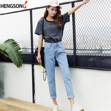 Load image into Gallery viewer, New Vintage Slim High Waist Pants Women&#39;s Jeans Women Nine-Length
