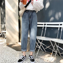 Load image into Gallery viewer, Women`s Plus Size Jeans Harem For Women Loose Vintage Light Blue
