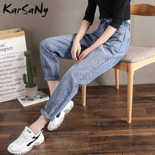 Load image into Gallery viewer, High Waisted Boyfriend Jeans For Women Loose Black Denim Pants
